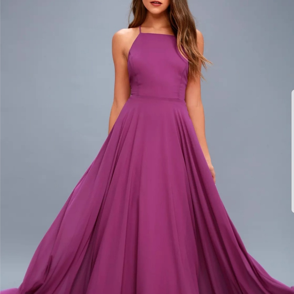 Magenta maxi dress